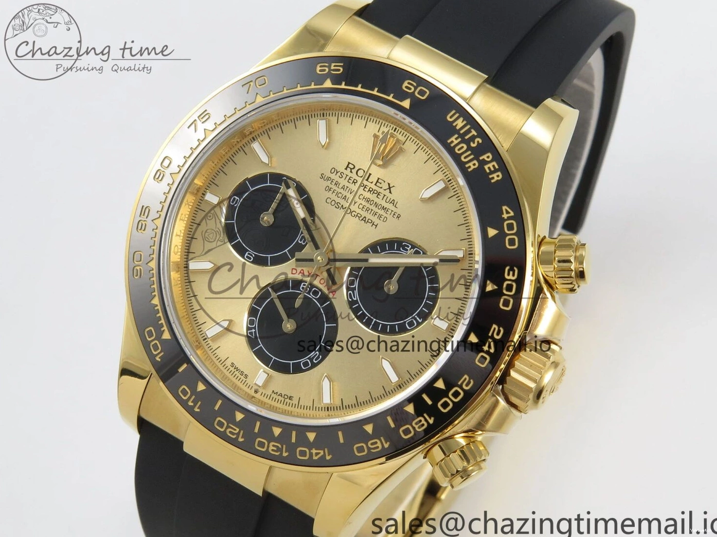 on Dial Daytona 1:1 YG Strap THBF Black SH4131 Edition Best 126518LN Oysterflex 0223